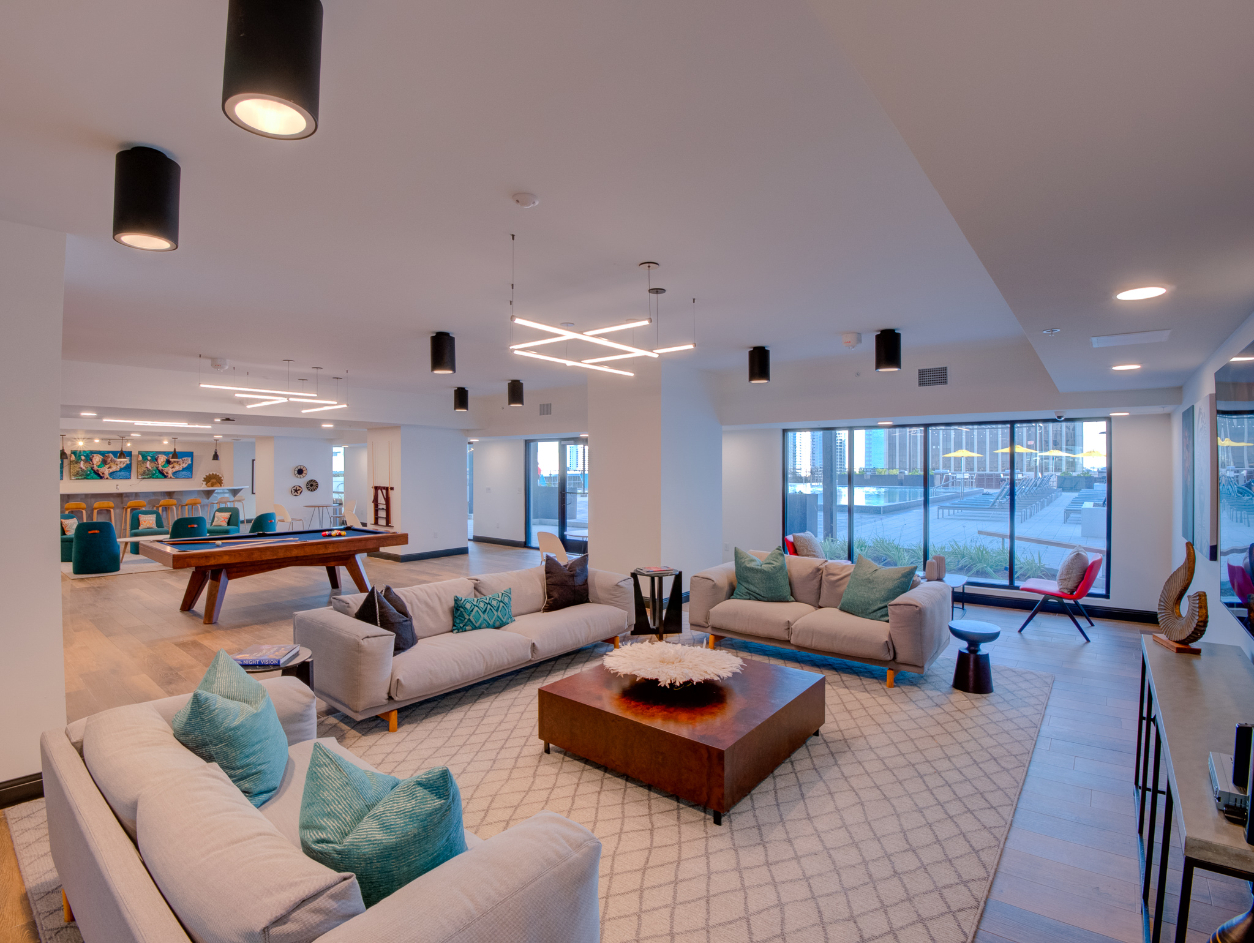 Radius Apartments resident clubroom - Orlando, FL